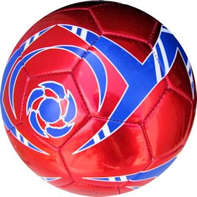 Red Blue Chrome Size 5 Soccer Ball