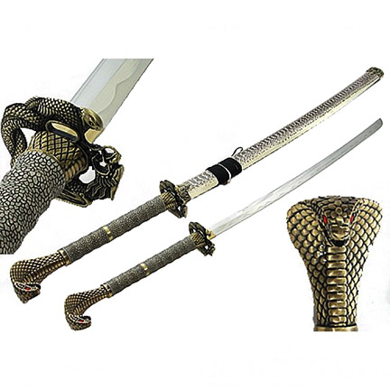 43" Cobra Snake Head Sharp Samurai Sword