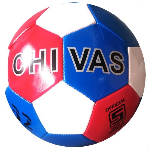 Size 5 Blue, Red & White Panel Soccer Ball