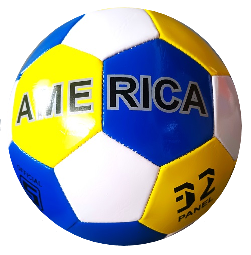 Size 5 Blue, White & Yellow Panel Soccer Ball