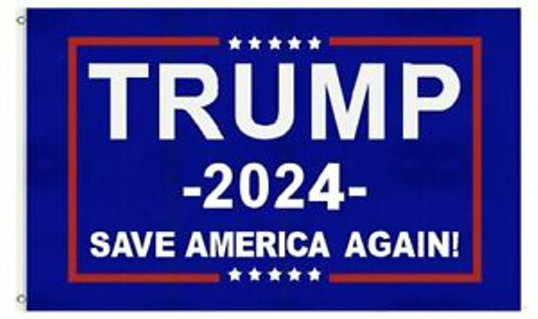 TRUMP SAVE AMERICA 2024 3X5FT BLUE FLAG