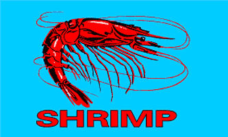 Shrimp Blue Flag 3ft x 5ft