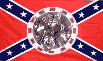 Rebel Wolves Rebel Flag