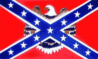 Spread Wing Eagle Rebel Flag