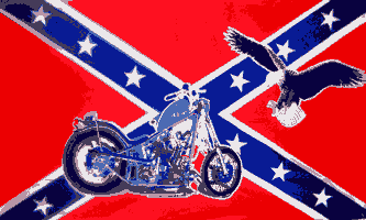 Eagle Motorycle Rebel Flag