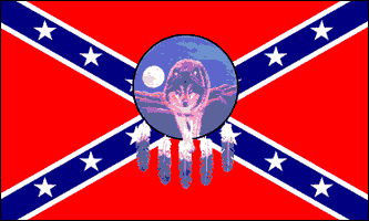 Rebel Wolf Rebel Flag