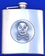 6 oz Hip Flask Skull Head