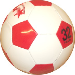 Size 4 Soccer Ball 2 Ply Red and White