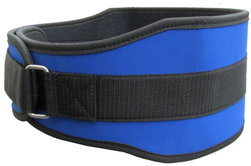 SU244 4 Blue Nylon Weight Lifting Belt