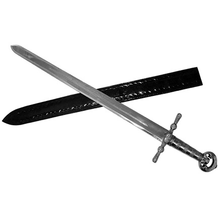 38" Medieval Knight Sword Sharp with Black Sheath